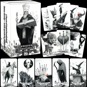 Low Voice Tarot Cards, Durable Tarot Cards, Gothic Art Style, 78 Tarot Cards with Guidebook, Suitable for Beginners and Experienced Readers, Tarot Card Game, Tarot Card Set, Tarot Card Decks