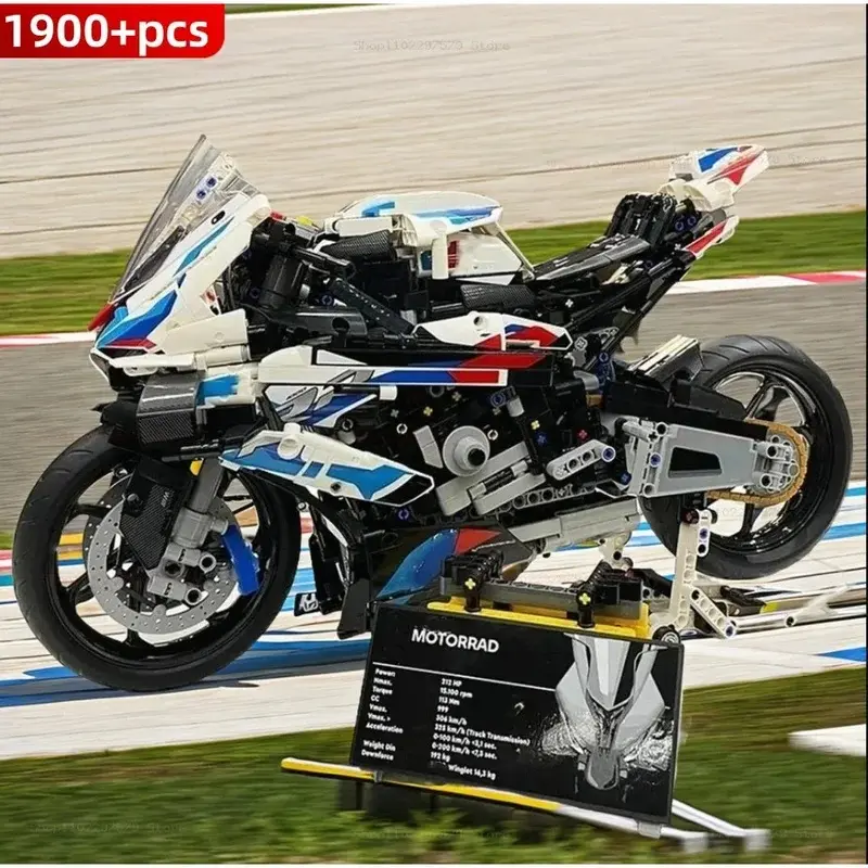 Motorcycle Building Blocks Simulation Motorcycle Model Collection Model Decoration Educational Toy Boy's Educational Gift