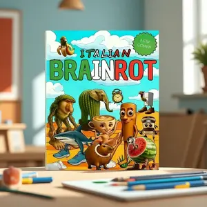 Funny Italian Meme Animals Coloring Book, 28 Pages, High-Quality Paper, Smooth Texture, Creative Relax Hobby Gift for Adults