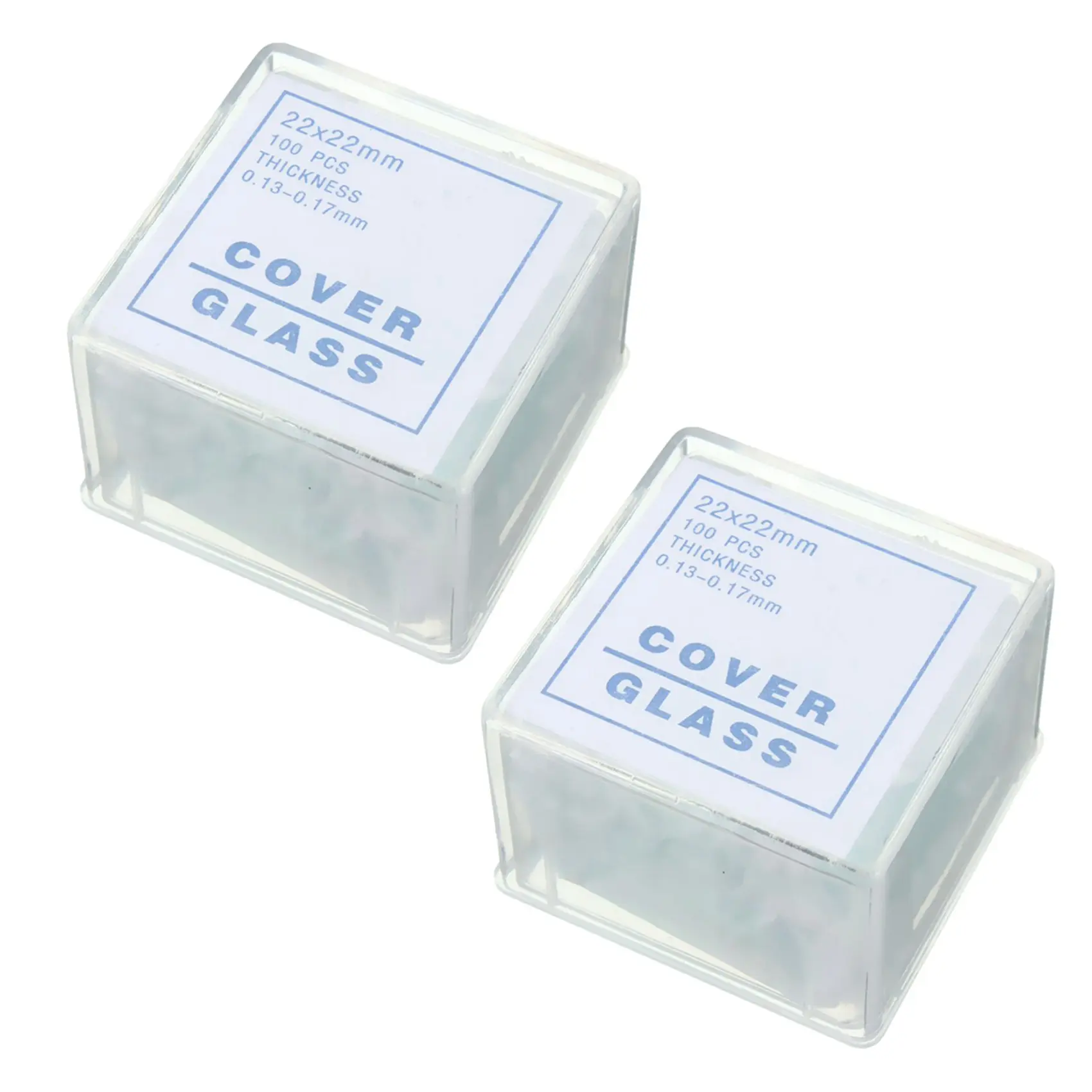 200 Pcs Glass Microscope Cover Slips, 22x22mm Transparent Glass Covers, Easy Light Transmission, for School Specimen Prep & Household Appliance Parts