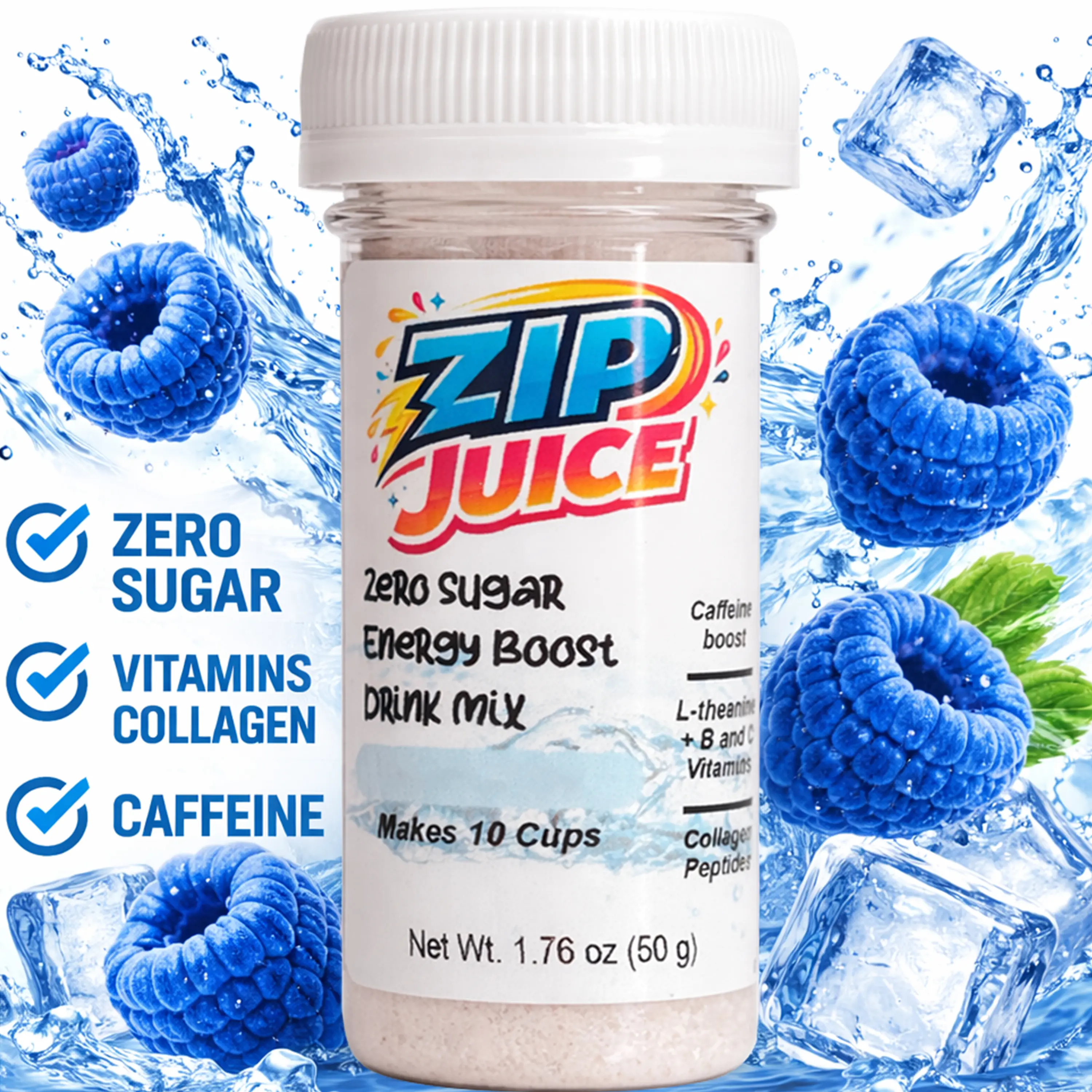 ZIP JUICE 10 Servings Caffeinated Sugar-Free Drink Mix Bold Flavor + Fast Energy for Focus, Workouts & Everyday Hustle - TikTok Shop ZIP JUICE 10 Servings Caffeinated Sugar-Free Drink Mix Bold Flavor + Fast Energy for Focus, Workouts & Everyday Hustle - TikTok Shop