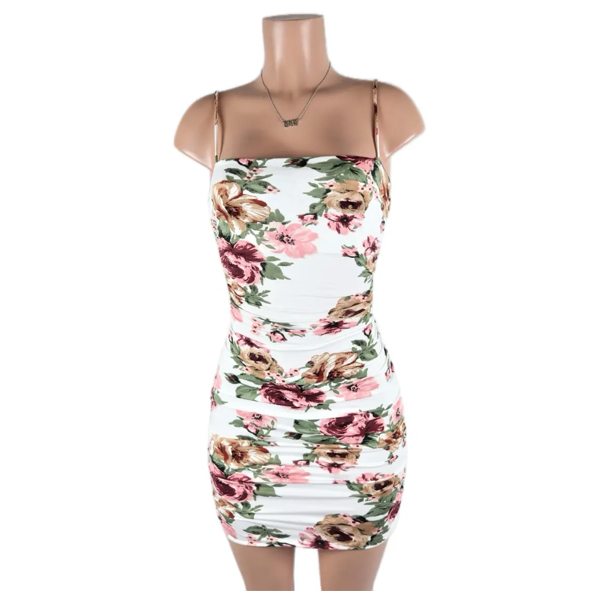 Sadie Dress flower Womenswear Casual Ruched Floral Polyester