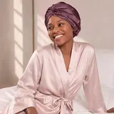 Blissy Silk Bonnet – 100% Mulberry Silk – Anti-Frizz Hair Protection – Extends Blowouts