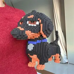 Dog Design Building Block Sets Toy, 3125+pcs Miniature Dog Blocks Building Toy, Creative Desktop Ornament for Home Office School