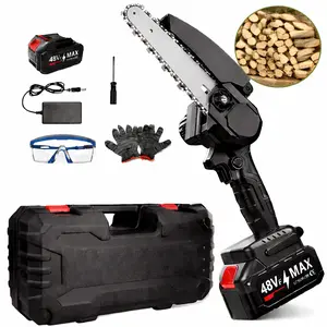 Portable Mini Chainsaw, 6-Inch Electric Handheld Chainsaw Cordless with 1 Battery, for Tree Trimming and Lumber Cutting, Nice Gift for Dad, Husband, Men