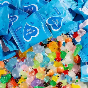 100 Pcs Glow in The Dark Mini Resin Animals, Mystery Blind Bags Bulk with Tiny Miniature Figurines for DIY Crafts, Fairy Garden Decor, Dollhouse Accessories Party Supplies