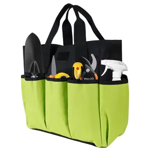 Portable Garden Tool Bag with 16 Pockets & Handle, Durable Waterproof Garden Tote Bag for women & Men, 900D Heavy Duty Gardening Tool Organizer and Storage Bags for Indoor & Outdoor
