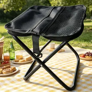Travel Friendly Collapsible Camping Stool, Reinforced Triangle Stable Frame, Breathable Skin-Friendly Fabric, Ultra Compact Foldable Seat for Hiking, Fishing, Camping and Outdoor Gathering