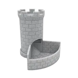 Castle Spiral Staircase Dice Tower and Tray