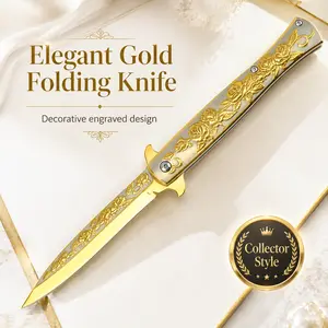 Discover the ultimate Quiet Luxury Golden Rose Knife. The perfect Aesthetic EDC for those who value elegance. A timeless Mother’s Day Gift Idea 2026 for collectors of Floral Design and Engraved Pocket Tools. #EDC2026 #QuietLuxury #GiftsForHer