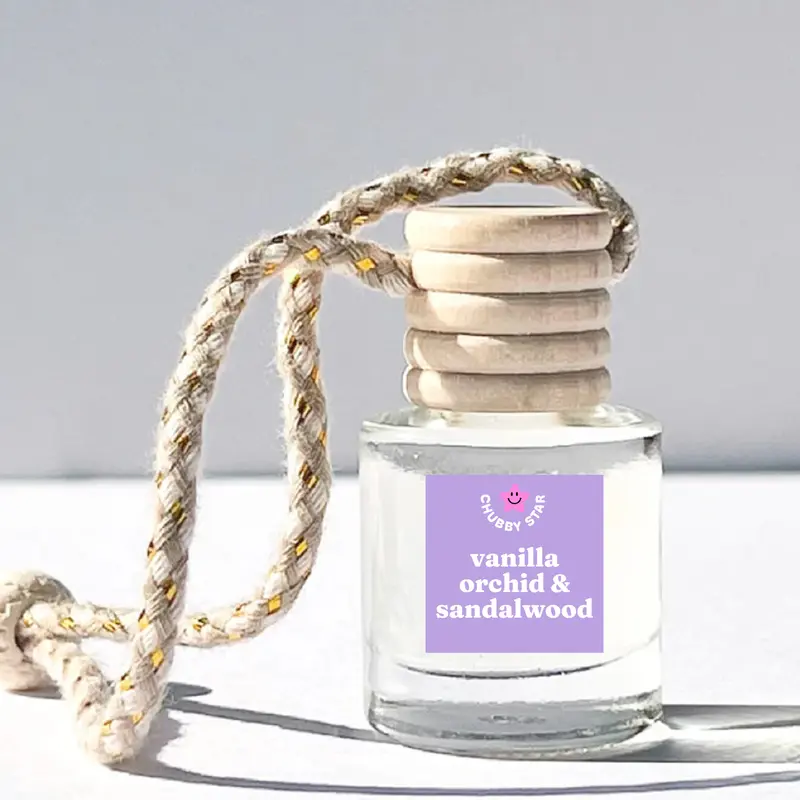 Vanilla Orchid Sandalwood Scented Car Air Freshener - Floral, Woody, Gourmand Aroma Portable Car Smell Product, Car Smell Products