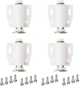 Touch Latch, 4 Pack Push Open Cabinet Door Latches and Catches, Push Release Opener Door , RV Drawer Closure for Wardrobe Cabinet Kitchen Cupboard Closet Door