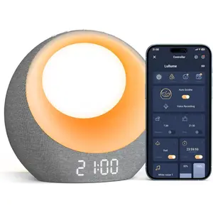 P-ADE019     Baby Sound Machine - Auto-Soothing, Customizable Recording, 26 Soothing Sounds, 8 Eye-Care Lights, APP-Controlled White Noise Machine, Rechargeable Sleep Trainer - Ideal for Nurseries, Bedrooms