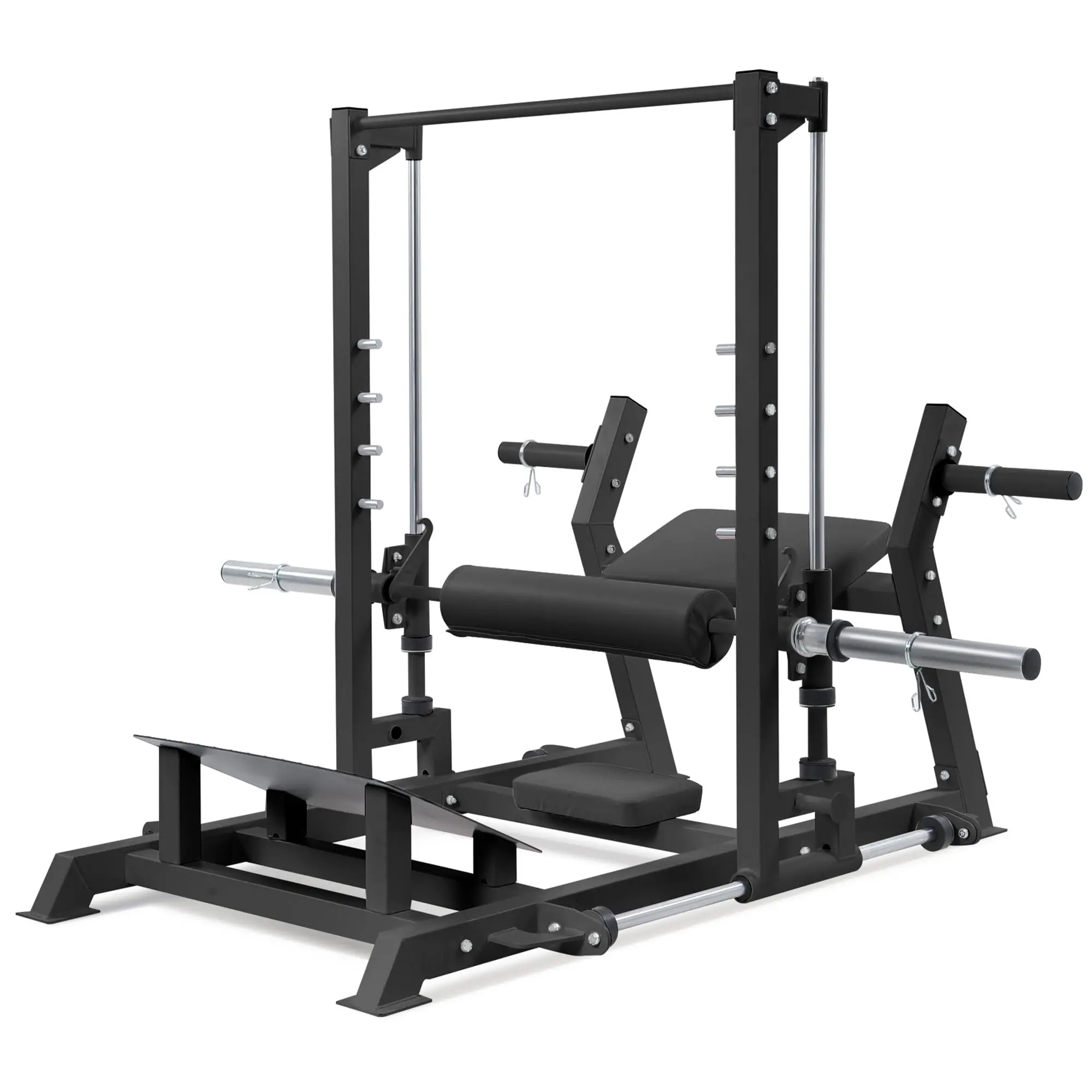Garvee Heavy Duty Hip Thrust Machine with 770 LBS Capacity, Plate Loaded Glute Bridge Equipment Featuring Band Peg & Weight Holder for Effective Home Gym Glute Building Workouts, Black