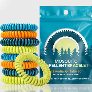 Mosquito Repellent Wristbands (for children and adults) — DEET-free, formulated with essential oils; available in 10/30/50 packs; premium multicolor wristbands suitable for travel, camping, and outdoor protection; also ideal as gifts.
