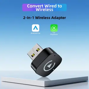 Wireless Carplay Adapter Compatible with iPhone and Android, Bluetooth-compatible No Delay, Hands-Free Calling, Vehicle Use