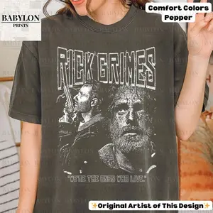 The Walking Dead Rick Grimes T Shirt The Walking dead Gift TWD Shirt,Rick Grimes tee, Daryl Dixon Shirt Walking Dead Merch Carl Grimes Tee