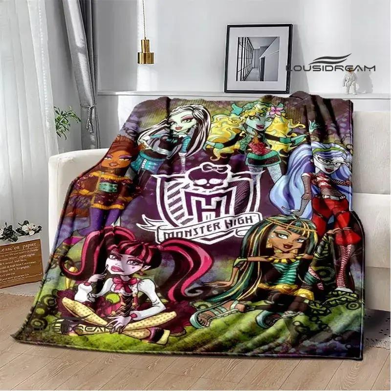 Monster High Flannel Blanket - Ultra Soft, Cozy Warm, Creepy Cute Style for Draculaura & Frankie Fans, Teen Girl Gifts, Bedroom Throw for Home Use