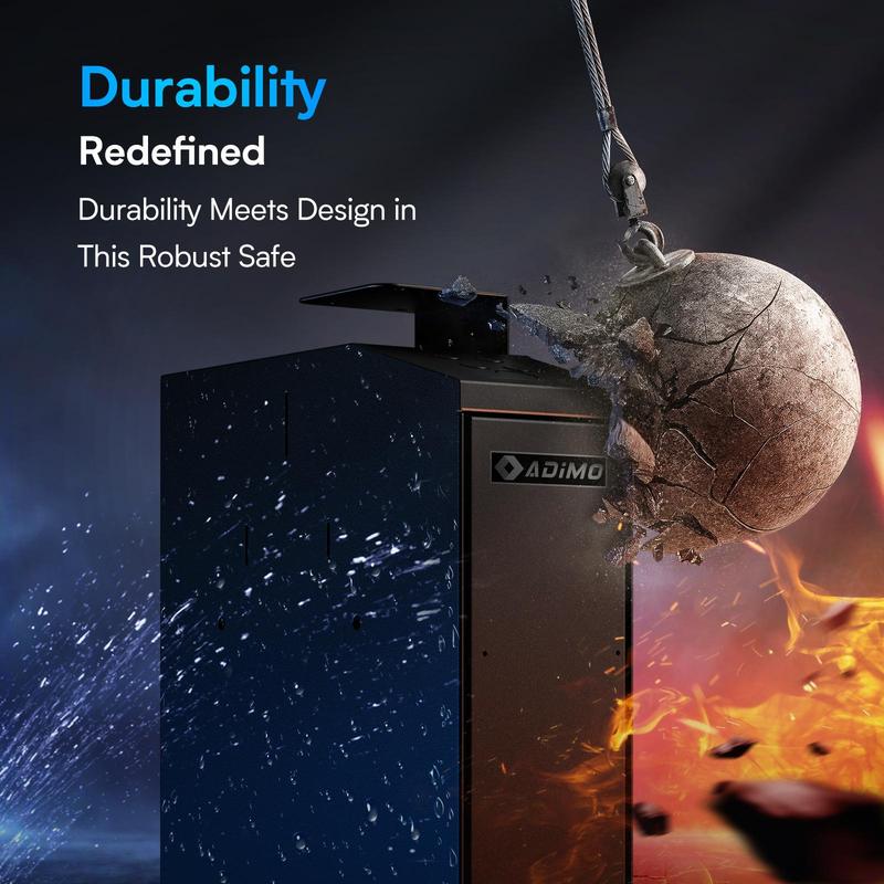 ADIMO Biometric Fingerprint Safe with Keypad Lock, G safe for Nightstand Wall Mount Bedside Desk Vehicle Bed ADIMO Biometric Fingerprint Safe with Keypad Lock, G safe for Nightstand Wall Mount Bedside Desk Vehicle Bed