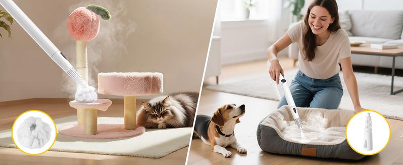 Newbealer Heavy-Duty Steam Cleaner for Home, Stainless Steel Boiler, Steam Mop with 20-Piece Accessories, Multi-Purpose Steamer for Floors, Cars, Furniture, Tiles, and More