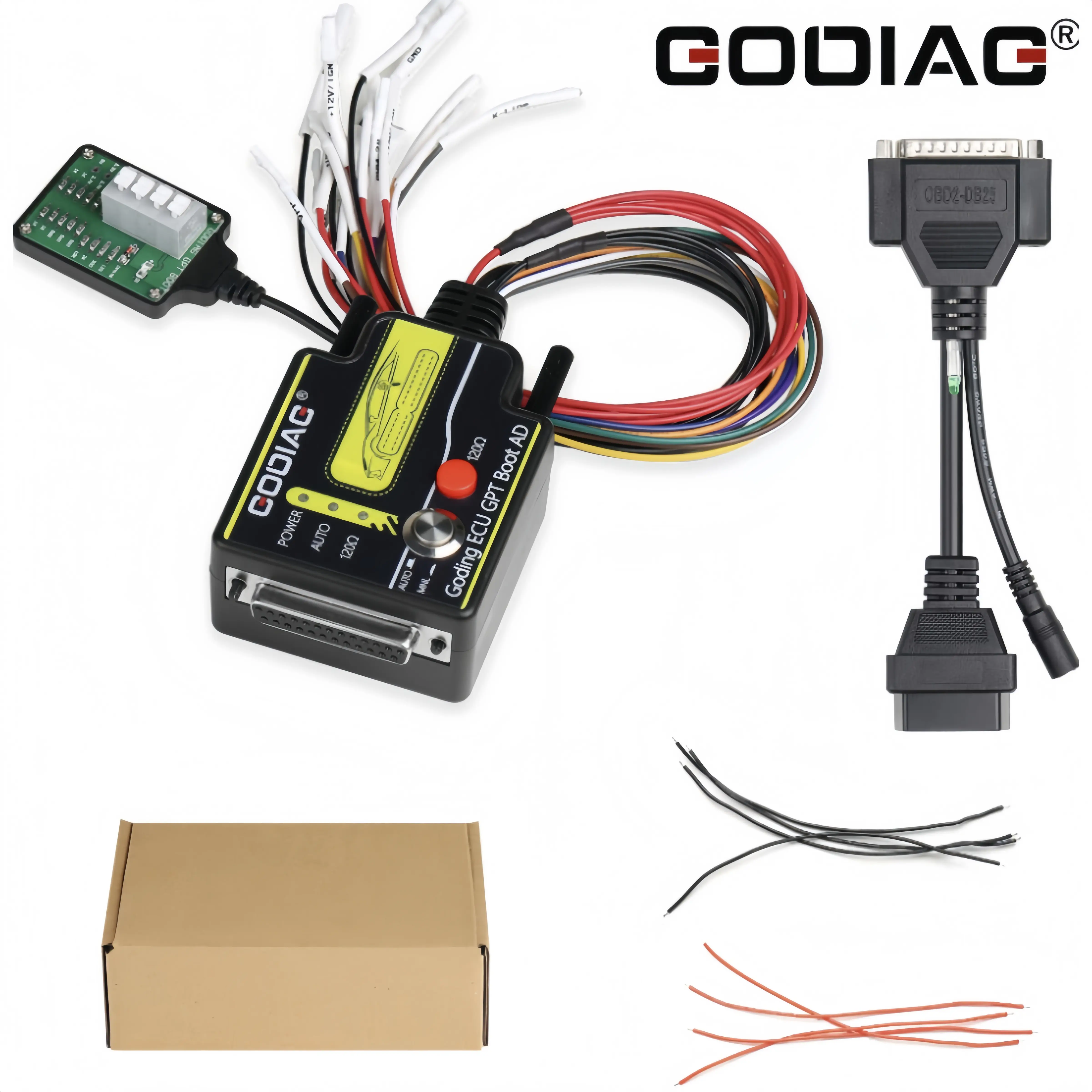 GODIAG ECU GPT Boot AD Connector for ECU Reading Writing No Disassembly J2534 Openport PCMFlash FoxFlash FC200 Car Diagnostic Tool with Short-Circuit-Proof BOOT Resistance Board