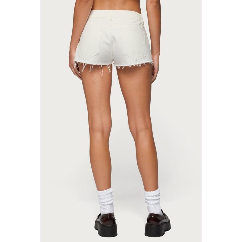 Devin Low Rise Micro Denim Shorts