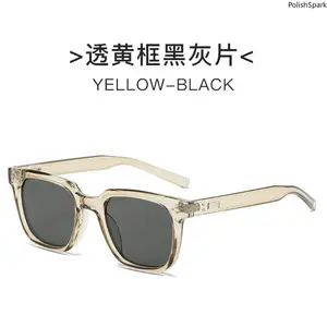Retro Square Men's Sunglasses, UV400 Protection, Anti-Glare, Vintage Transparent Frame, Lightweight Fashion Shades for Daily Streetwear, Travel