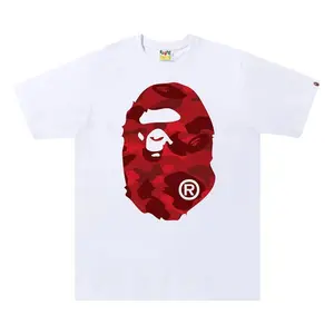 BAPE Color Camo Big Ape Head Tee 'White/Red'