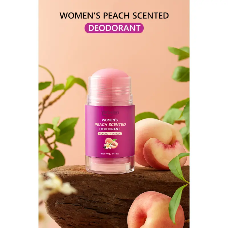 Yarbelnn Women's Peach Scent Deodorant - Long-Lasting Odor Protection, Smooth Daily Use, Fresh Underarm Body Care