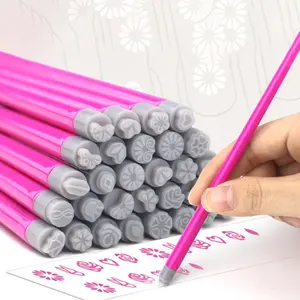 Nail Art Stamp Pen Set, Nail Art Tools, 4/6/10/15pcs Flower Butterfly Pattern Nail Transfer Print Tool, Flower Design Nails, Non-alcoholic Nail Stamping Tool Kit for Women