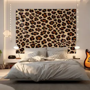 1Pcs Vintage Leopard Print Art Tapestry, Smooth Wrinkle Resistant Durable, Multi-Functional Wall Hanging Decor for Rental & Homestay