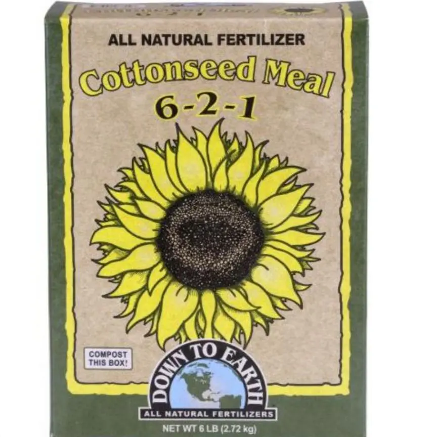 Down To Earth All Natural Fertilizer Cottonseed Meal 6-2-1 OMRI Certified Organic for Planting and Gardening 5lb
