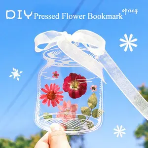 "Kids Pressed Flower Bookmark DIY Kit – Mother’s Day Craft Gift for Preschool Parent-Child Activity"