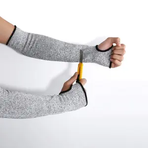 Cut Resistant Arm Sleeves with Thumb Hole, 1 Pair Level 5 Protective Slash Resistant Safety Protective Arm Sleeves, Universal Gardening Gloves for Men & Women Work Glove