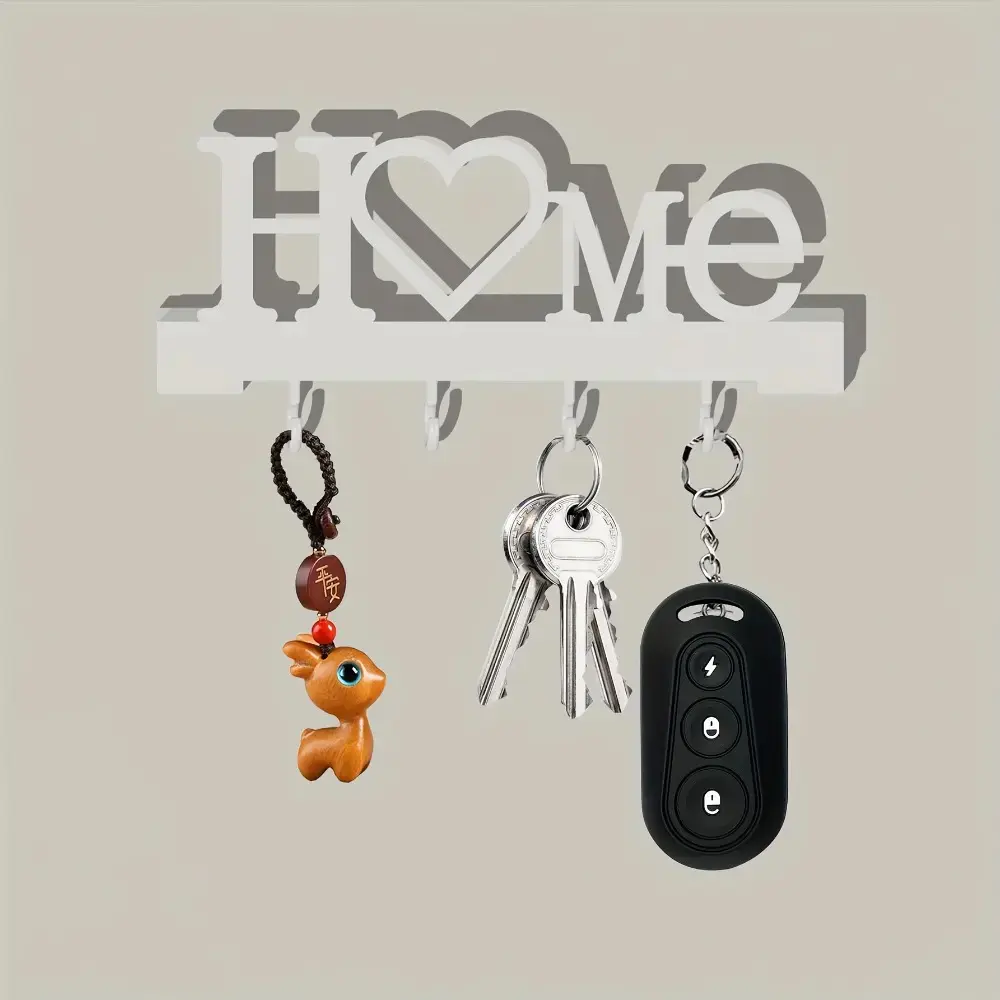 Humwam 1‑Pack Decorative Metal Key Holder Hook, No‑Drill Wall‑Mounted Home Organizer Hook, Stylish Rack for Keys and Daily Household Accessories