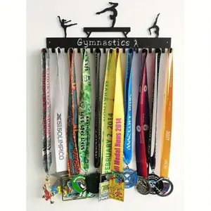 Contemporary Fashion Decorative Metal Gymnastics Medal Hook, Pop Culture Silhouette, Wall-Mounted Sports Award Holder, Indoor Entryway Key Hanger