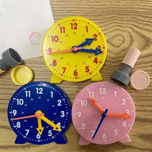 Digital Mode Time Teaching Clock Model, Simple Multi-Purpose School Teaching Model, Student Learning Clock Study Supplies (color Random)