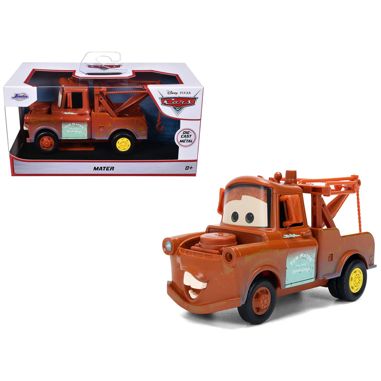"Tow Mater" Tow Truck Brown (Rusted) "Cars" (2006) Movie "Hollywood Rides" Series 1/32 Diecast Model Car by Jada