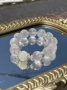 AAAA+ Grade l Rose Quartz & White Phantom Quartz Bracelet – Love, Clarity & Healing Energy