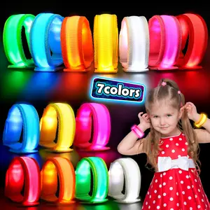 7PCS Glow Bracelets Bulk LED Light Up Bracelets for Kids Adults 7colors Perfect Holiday Party Favors and Christmas Gifts Glow Sticks Bulk Pack