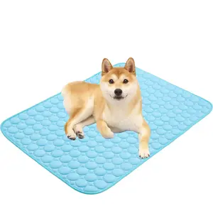 1pc Dog/Cat Summer Cooling Mat & Sleeping Pad- Water Absorption Top, Materials Safe, Easy Carry, EZ Clean. Keep Cooling for Pets, Kids and Adults.(Blue)