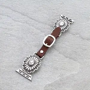 Western Apple Watch Leather Band Concho Style 38/40/41 mm