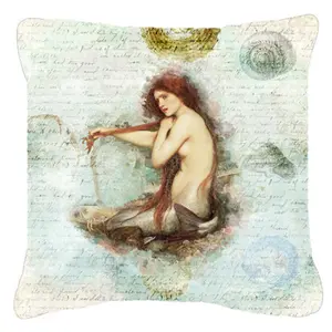 Carolines Treasures  18 x 18 in. Mermaids And Mermen Indoor & Outdoor Fabric Decorative Pillow