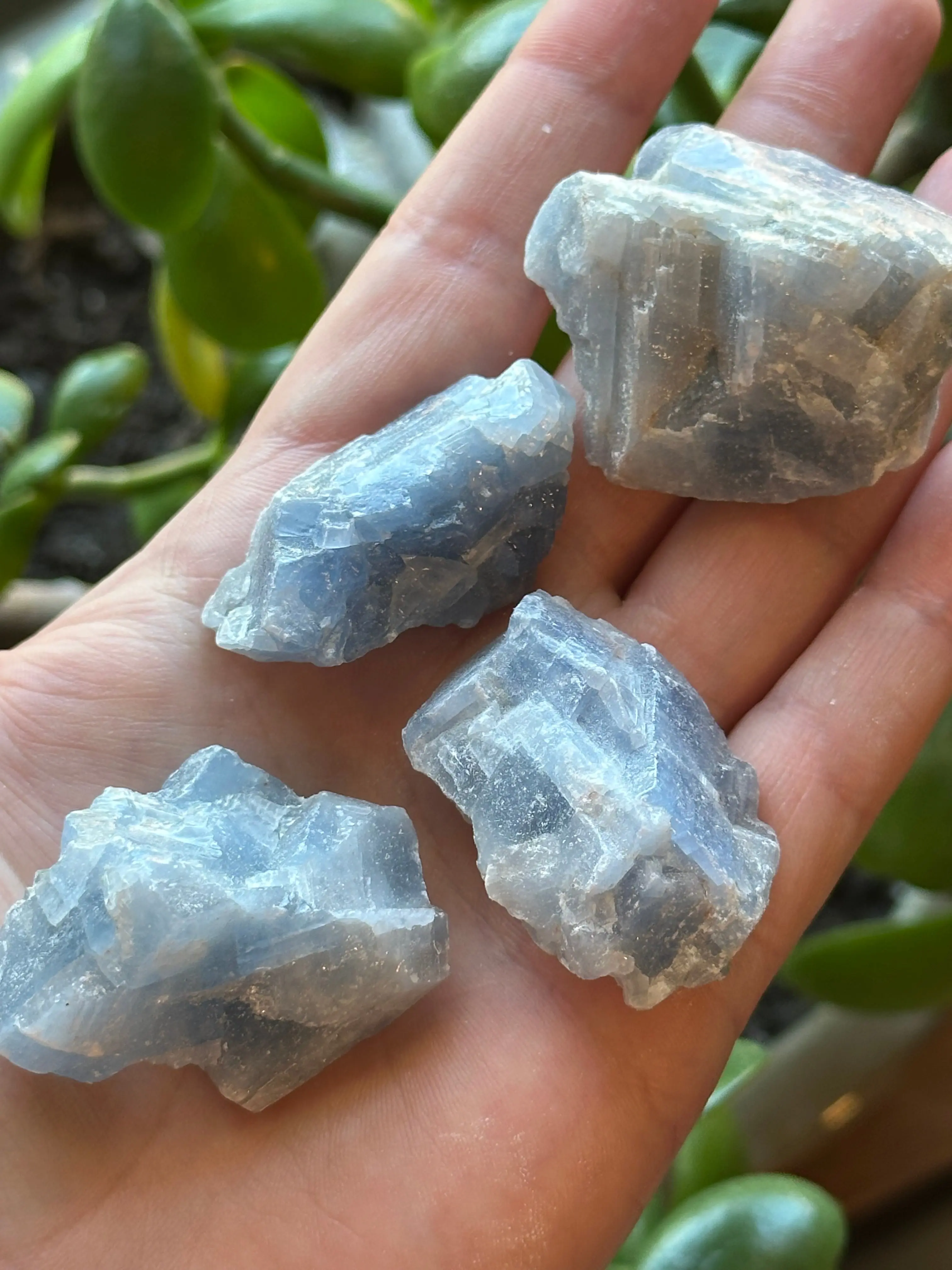 Blue Calcite Raw Chunks