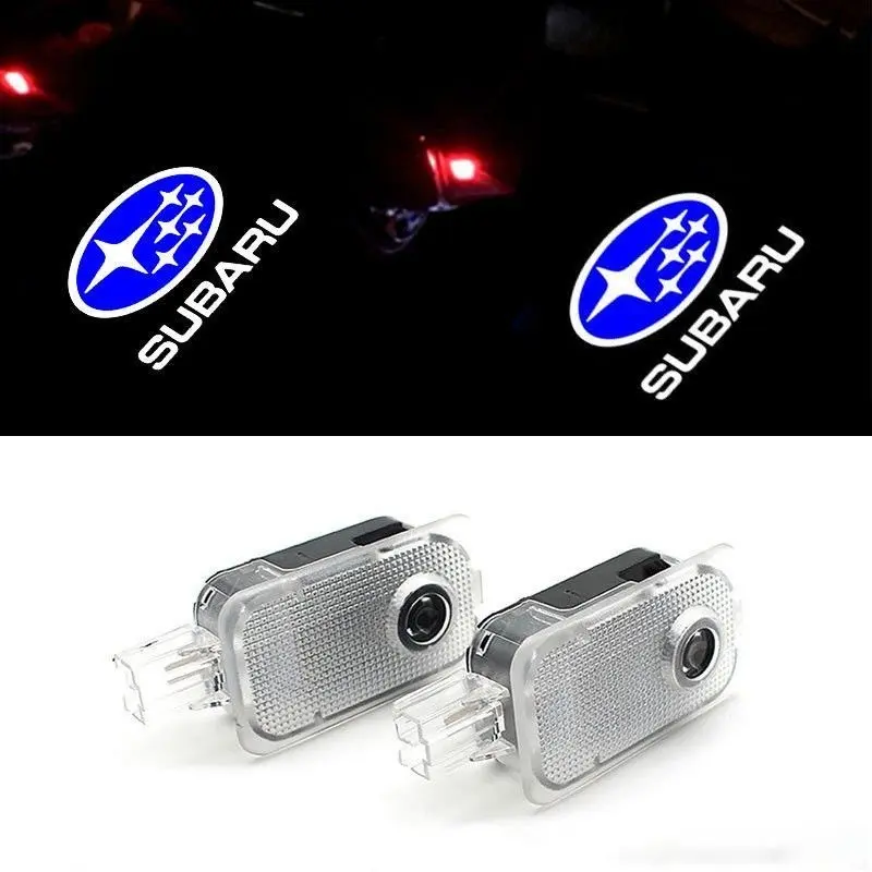 Ultra-Bright 3D Shadow Light Ghost Shadow Car Door Lights for Subaru, 2-Pack Step LED Puddle Lights with Extension Cord, Fits Subaru Outback, Forester, Legacy, Impreza