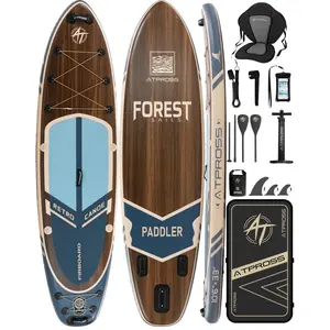 Inflatable Stand Up Paddle Board, 10'6''x33'' Extra-Wide SUP with 400lbs Capacity, Kayak Seat, Anti-Slip EVA Deck & Premium Accessories Kit for Yoga, Fishing