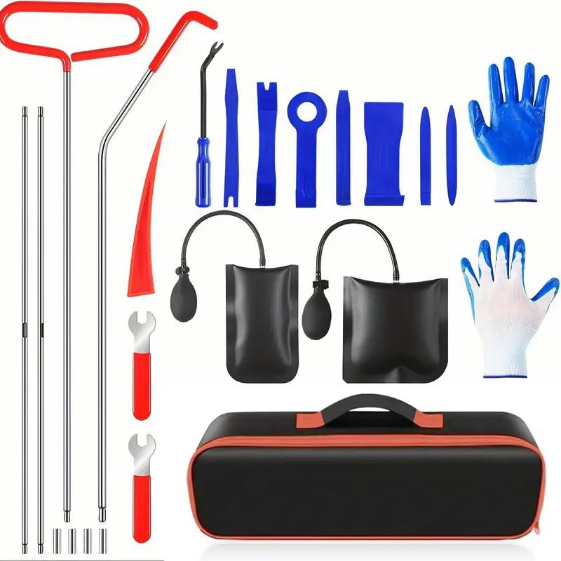 Car Repair Tool Kit Portable Automotive Tool Set With Carrying Bag For Cars & Trucks Professional Emergency  Car Unlock Tool Set Brake Caliper Wrench Monkey Wrench