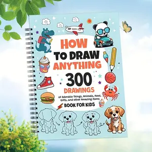 Cartoon Pattern Drawing Book, 1/2pcs Creative Painting Books with Animals, Food Patterns, Painting Supplies for Birthday Gifts, Coloring Book