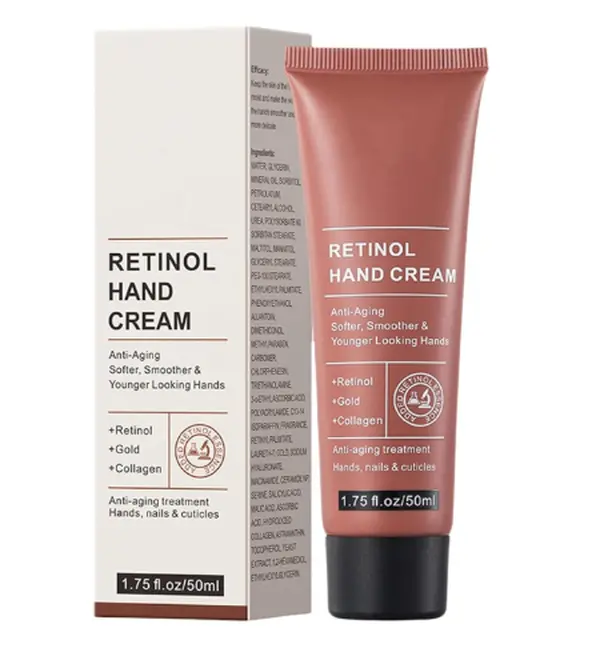Retinol Hand Cream Firming Anti-Aging Hand Lotion with Collagen, Retinol Moisturizer for Aging & Dry Cracked Hands, Care & Protects Skin, Nails & Cuticles(1pc)