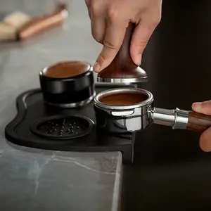 1count Espresso tamper fluted coffee silicone tamper compacting mat Non-slip food safe silicone rubber coffee tamper mat